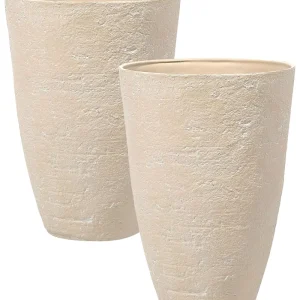 Set 2 Plant Pots 51 x 51 x 71 cm Sabbia CAMIA
