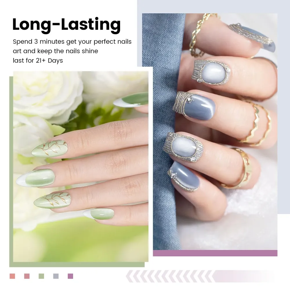 Smoothie Bliss Moonlight Cat Eye Gel Polish - TPO HEMA Free 6 Colors Set 7.5ml