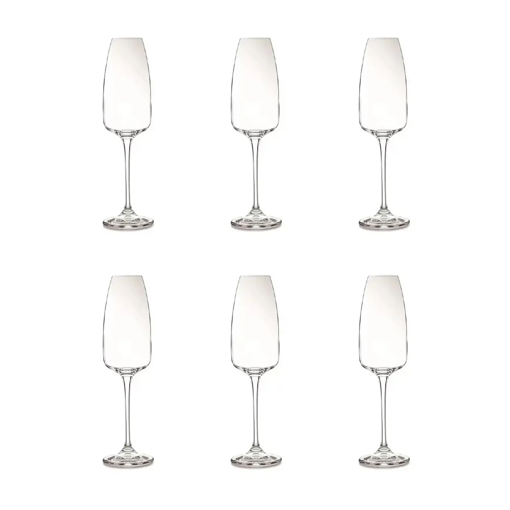 Crystal Bohemia Set 6 Calici Flute Alize'e Anser 290 ml